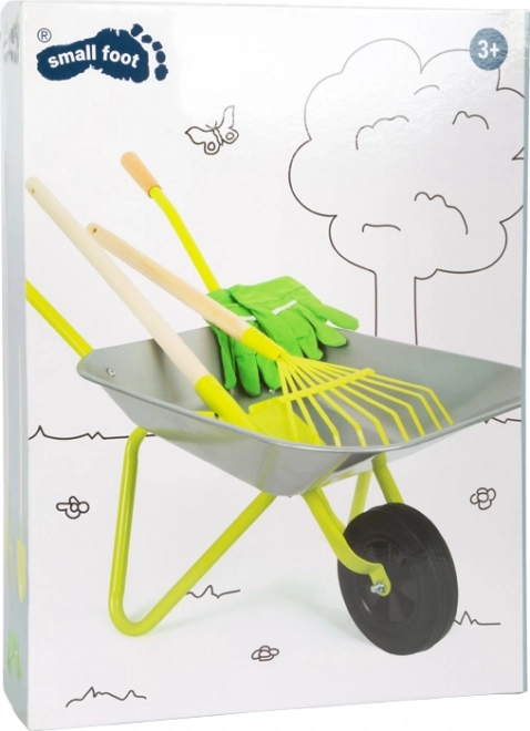 Petit Pied Brouette avec outils de jardin