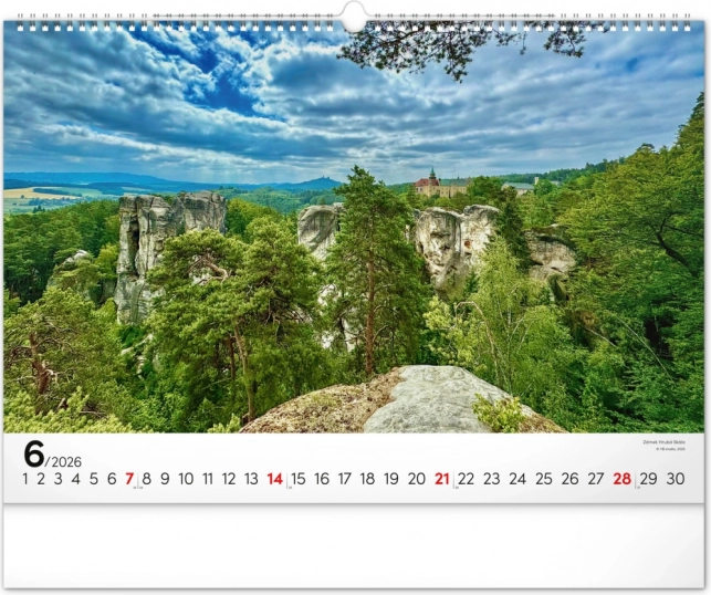 Calendrier mural Panoramata Tchèque 2026