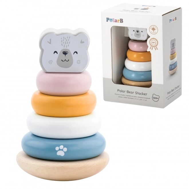 Anneaux en bois ours polaire
