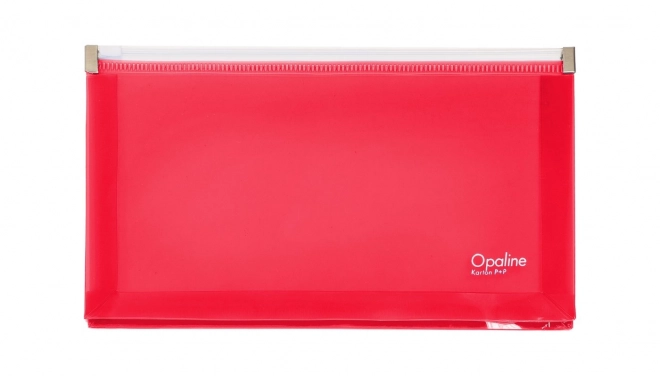 Enveloppe DL Opaline avec fermeture éclair rose
