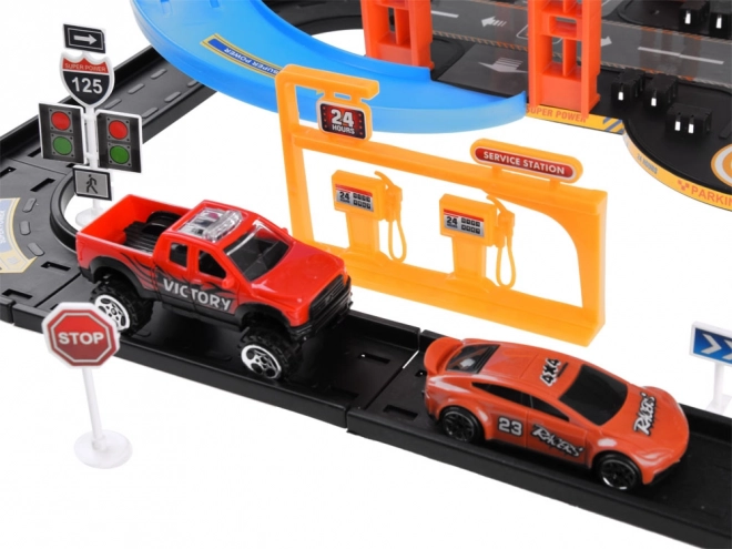 Parking à étages avec ascenseur et 4 véhicules