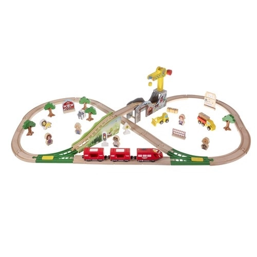 Circuit de train en bois Kruzzel 22495