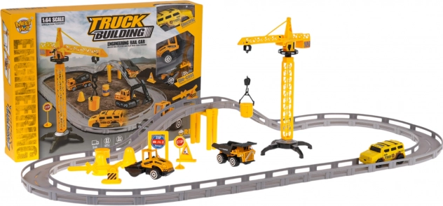 Kit piste de course avec grue de construction