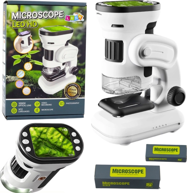 Microscope numérique pour enfants avec écran HD 200×–1000×