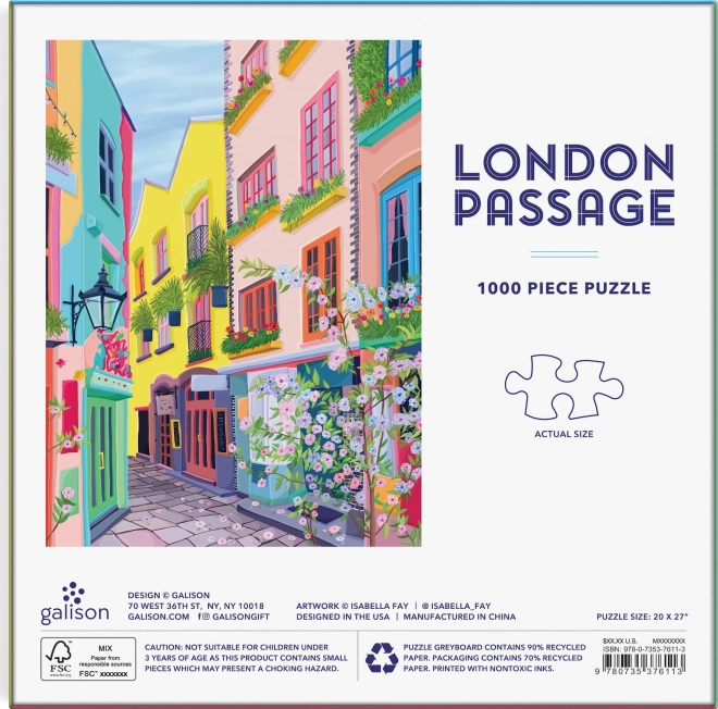 Puzzle Galison Passage de Londres 1000 pièces