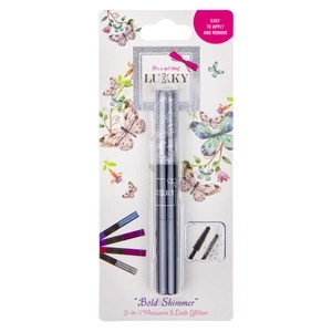 Lukky Mascara et paillettes 2-en-1 pour cils, noir