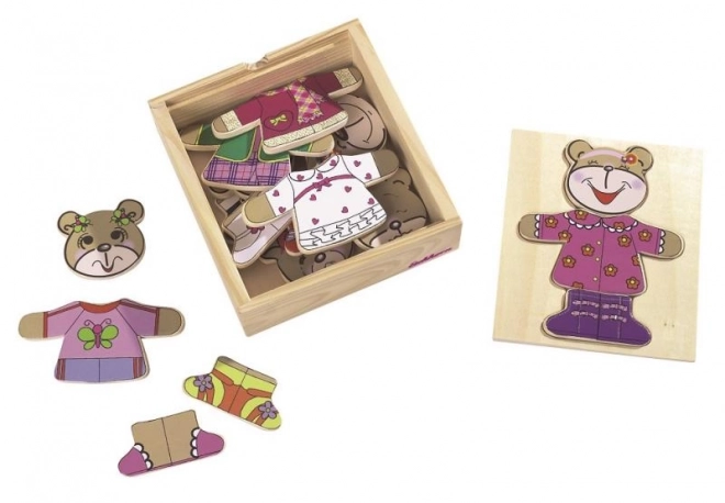 Puzzle en bois ourson