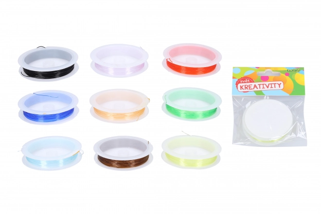 Cordon élastique coloré pour perles