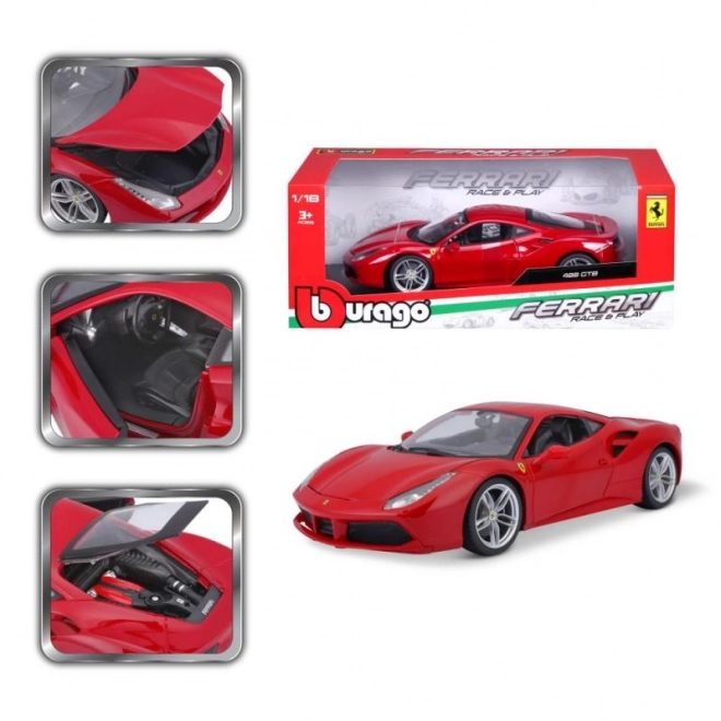 Voiture en métal Ferrari 488 GTB rouge