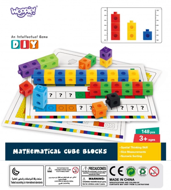 Woopie ensemble de construction mathématique avec blocs et motifs 148 pièces