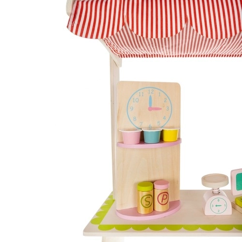 Stand en bois avec accessoires pour enfants