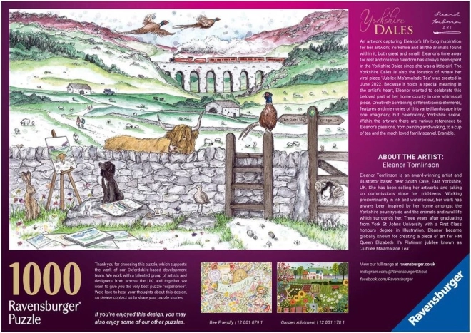 Puzzle Ravensburger vie dans le Yorkshire 1000 pièces