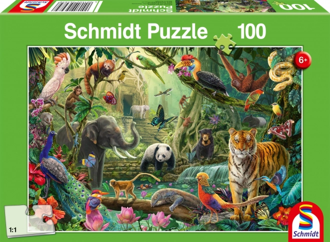 Puzzle jungle colorée 100 pièces