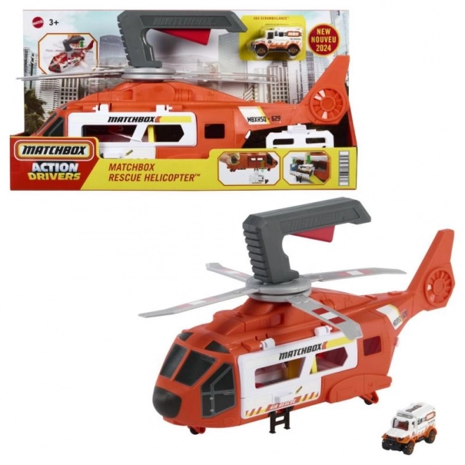 Hélicoptère de sauvetage Matchbox Action Drivers