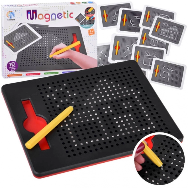 Tableau créatif avec billes magnétiques