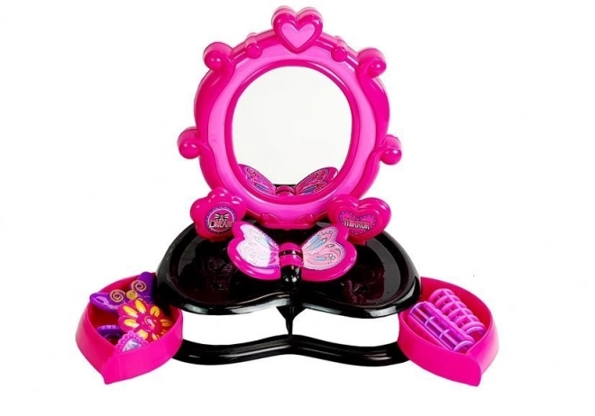 Coiffeuse avec tresseuse et miroir