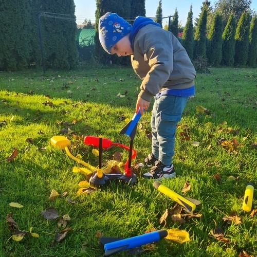 Lance-roquettes double pour enfants avec petite pompe