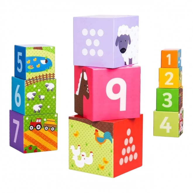 Bigjigs Toys Cubes didactiques ferme