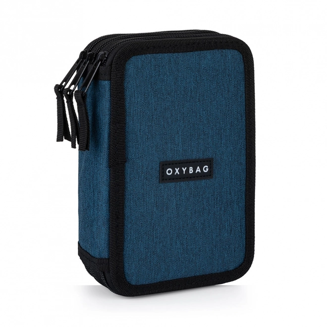 Trousse 3 niveaux vide UNICOLOR bleu