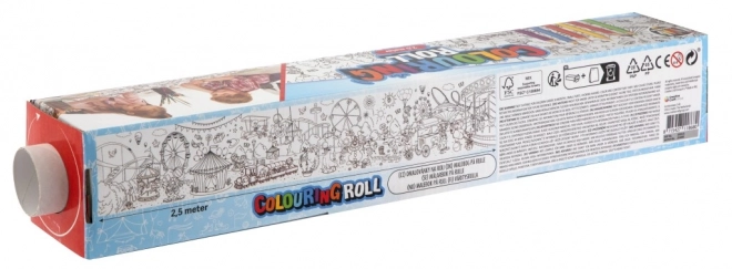 Rouleau à colorier avec dessins préimprimés et crayons