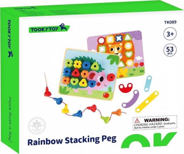 Tableau multifonctionnel Tooky Toy avec des vis colorées pour l'apprentissage des formes