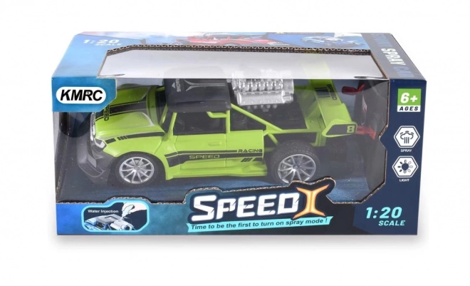 Voiture RC 1:20 avec effet fumée rouge