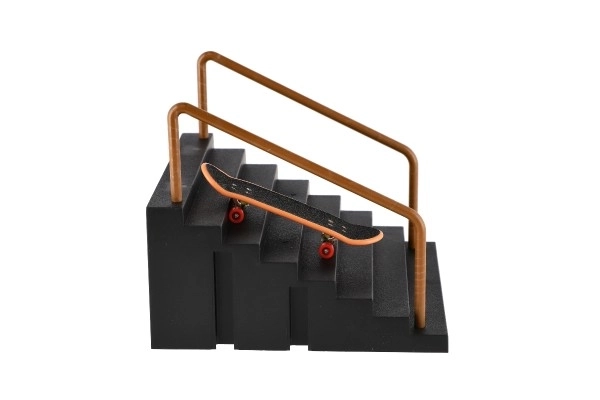 Escalier avec rambarde pour skateboard à doigt