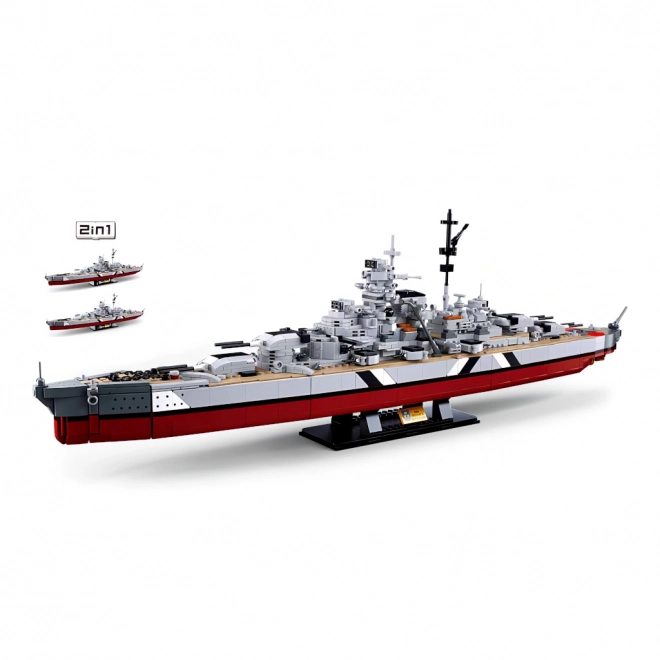 Sluban ModelBricks M38-B1102 Bateau de guerre Bismarck 2v1