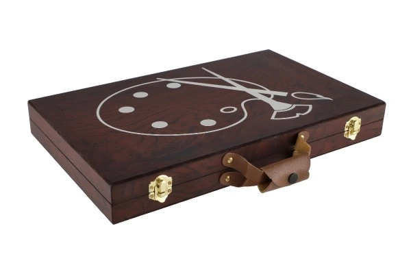 Ensemble de peinture Art box dans une mallette en bois - 79 pièces