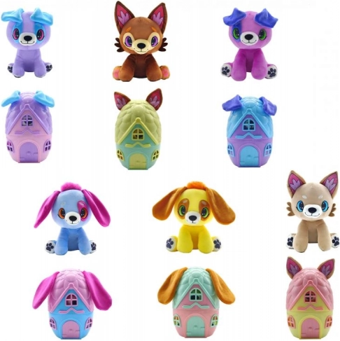 Peluche d’animal dans sa maisonnette PupaDorables