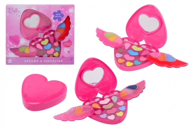Ensemble de maquillage Bella en forme de cœur avec des ailes