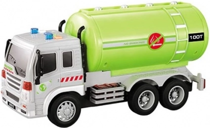 Camion-citerne à inertie avec lumière et son