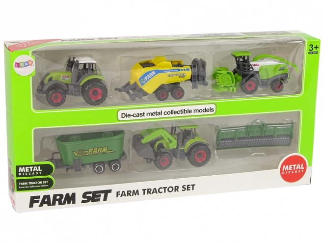 Ensemble de 6 véhicules agricoles Tracteur Moissonneuse Pièces métalliques
