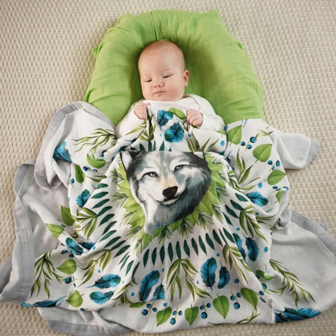 Motif de loup pour magie et aventure