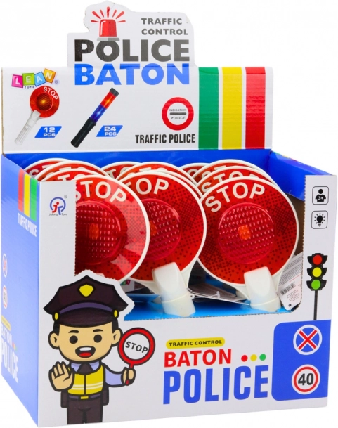 Panneau de signalisation policier pour enfants STOP/GO avec lumière
