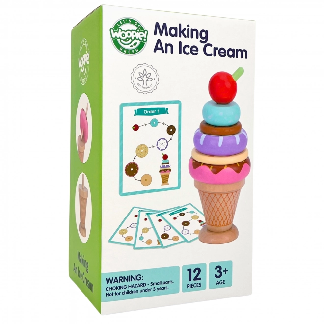 Crèmes glacées en bois Woopie Green pâtisserie Montessori