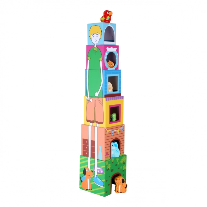 Petite Tour de Cubes avec Animaux en Bois Small Foot