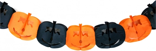 Guirlande d’Halloween en papier avec citrouilles 4 m
