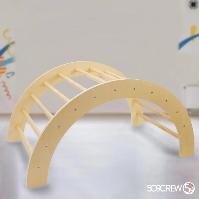 Arche d'escalade 2 en 1 naturel pour enfants