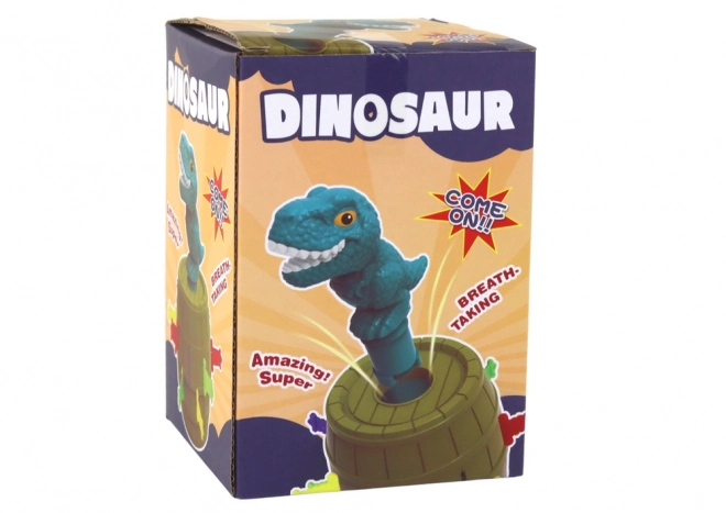 Jeu pop-up Dino dans un tonneau