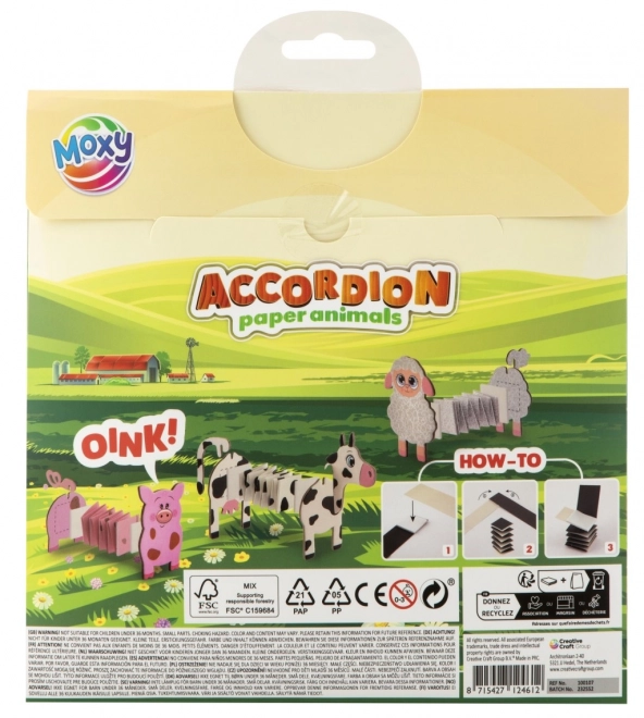 Animaux en papier accordéon pliables Moxy