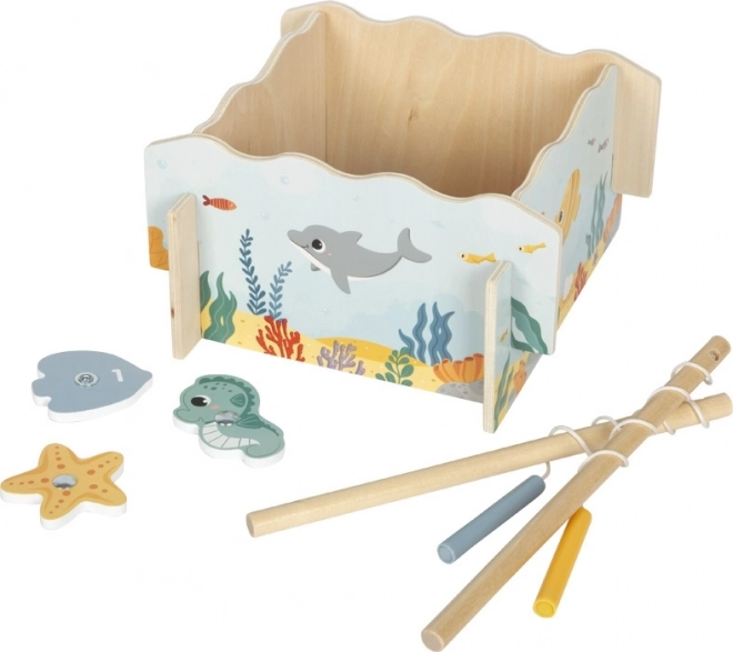 Petite jambe jeu de pêche de poissons