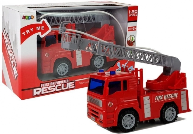 Camion de pompiers avec échelle télescopique et jet d’eau 1:20