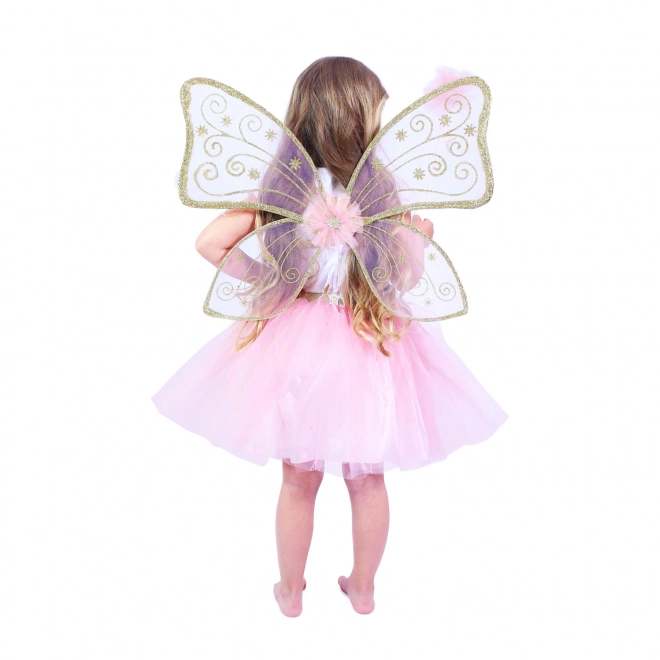 Costume de fée pour enfants avec tutu rose et ailes