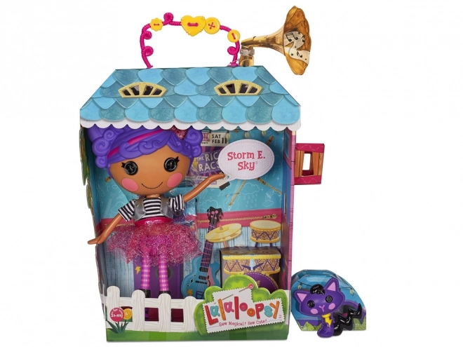 Grande poupée rock Storm E. Sky 33 cm avec chat violet