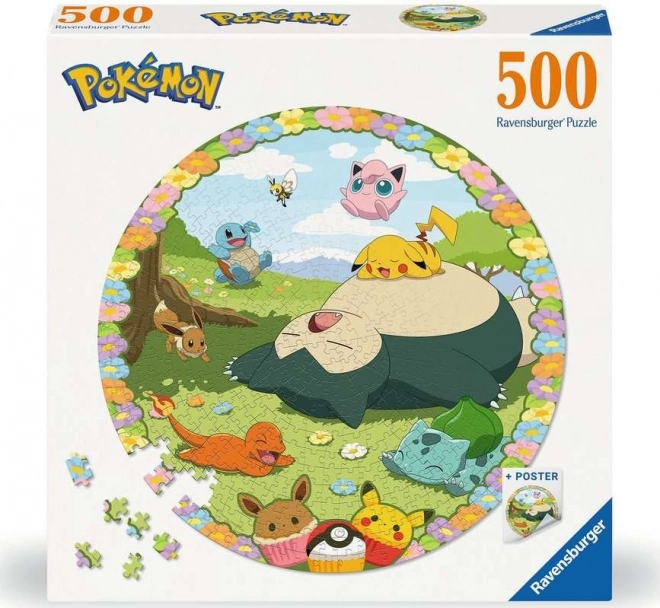 Puzzle rond Pokémon adorables 500 pièces