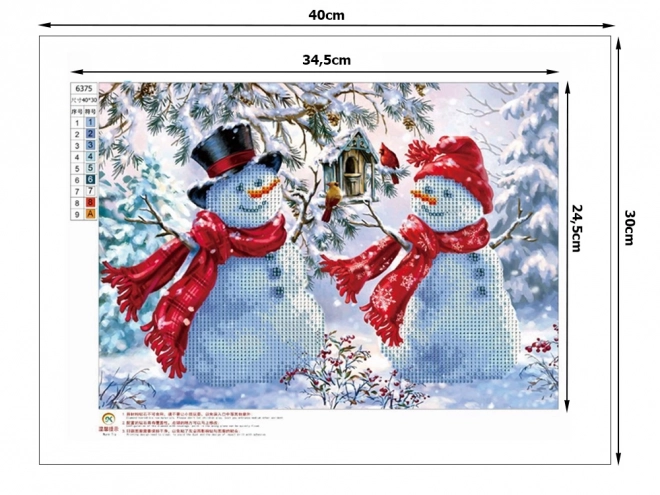 Broderie de Diamants Bonhomme de Neige Mosaïque de Noël 5D