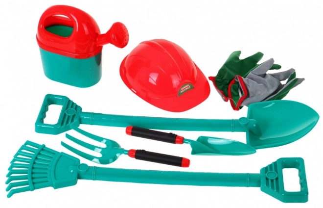 Ensemble d'outils à roulettes pour petits jardins