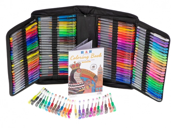 Ensemble de stylos gel colorés avec recharges en plus - 120 pièces