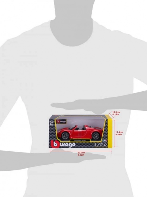 Voiture miniature en métal Porsche 918 Spyder rouge
